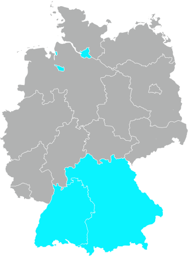 Location Map von Tätigkeitgebieten